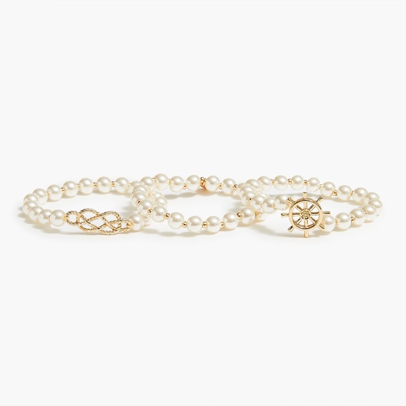 J. Crew Nautical Pearl 3 piece set Bracelets